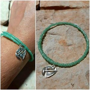 Sailing away memory wire bracelet